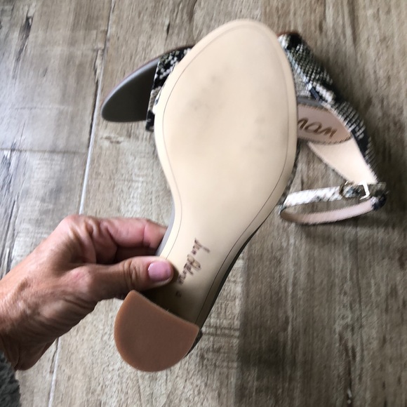 Sam Edelman Yaro Leather Snake print Square heels - Picture 12 of 14